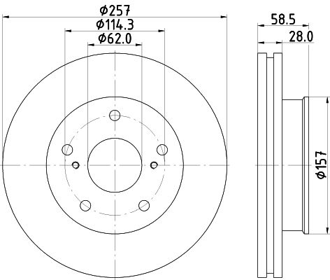 HELLA PAGID stabdžių diskas 8DD 355 117-821